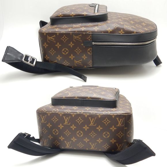 Louis Vuitton Josh Rucksack Backpack Monogram Macassar Brown Black - Picture 4 of 8